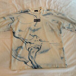 KITH DESIGN STUDIOS SPIRIT TEE MEN'S XS LONG SLEEVE WHITE / BLUE